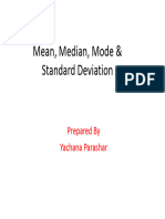 Mean Median, Mode & SD