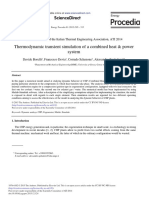 Thermodynamic Transient Simulation of A Combined Heat & Power