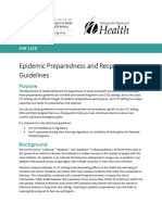 Epidemic Preparedness and Response Guidelines