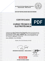 CERTIFICADO SENAI - Vitor Coelho de Jesus Romualdo - Curso Técnico em Eletrotécnica