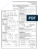 Serie N°1 4eme Maths