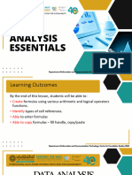 Week 10 - Data Analysis Using Formula and Functions