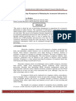 The Role of Knowledge Management in Minimizing The Asymmetric Information in Online Business Jeejamol P M, Arun Mathew