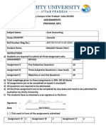 Cost Accounting Assignment