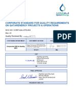 Corp-Qal-Std-004 Corporate Standard For Quality Requirements On Qatarenergy Projects Operations