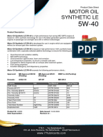 77 MOTOR OIL SYNTHETIC LE 5W-40 v0