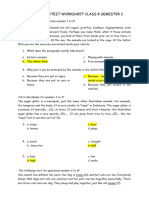 English Midtest Worksheet Class 8 Semester 2