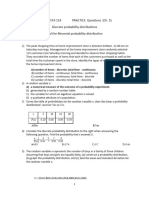 Chapter 5 Practice Exercises Discrete and Binomial Distributions (Ch.5) With Answer Key