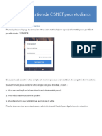 Guide D'utilisation Cisnet Pour Les Étudiants