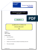 GR - 10 - Maths Lit - P2 - June - 2018 - Metro - East - Educ
