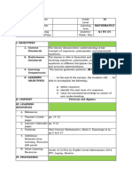 10 Mathematics Q1 W1 D1: I. Objectives 1. Content Standards 2. Performance Standards