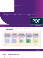 Week 10 Strategic Alliances, Network, Internal Marketing & Business Ethics