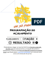 Programação Do Acolhimento