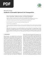 Research Article: Synthesis of Thermally Spherical Cuo Nanoparticles