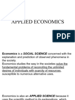 Economics As An Applied Science and As A Social Science