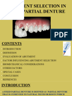 Abutment Selection in FPD DR Kreeti