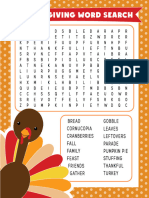 Thanksgiving Word Search With Answers