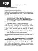 Les Contrats Administratifs