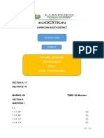 Grade 8 Natural Sciences Common Test Term 1 Memorandum 2023