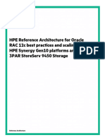 Hpe Reference Architecture For Oracle Rac 12C Best Practices and Scaling On Hpe Synergy Gen10 Platforms and Hpe 3par Storeserv 9450 Storage