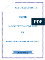 Contrat D'exclusivite Dancor Et Monsieur Ngwej