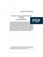 Ladson Billings 1995 Toward A Theory of Culturally Relevant Pedagogy