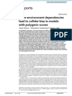 Gene Environment Dependencies Lead To Collider Bias in Models With Polygenic Scores