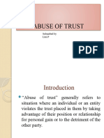 Abuse of Trust and Discrimination