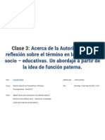 Clase 3 - Acerca de La Autoridad. Una Reflexión Sobre El Término en Las Prácticas SE. Un Abordaje A Partir de La Idea de Función Pat - Resaltado