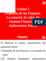 SEMANA 9 Propósito de Las Finanzas. El Sistema Financiero