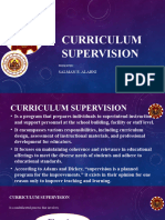 EdAd 309 Report Curriculum Supervision