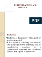 Production Planning and Control