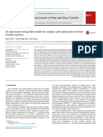 An Alternative Energy Flow Model For Analysis and Optimization of Heat Transfer Systems