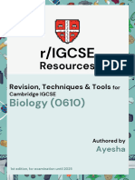 R - IGCSE Resources - Biology 0610 Revision, Techniques and Tools by Ayesha