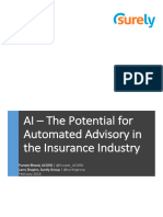 AI - The Potential For Automated Advisory in The Insurance Industry