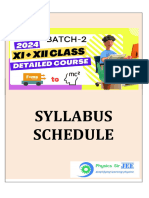 Batch-2 2024 Xi+Xii Detailed Course Syllabus Schedule