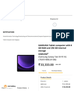 SAMSUNG Tablet Computer With 8 GB RAM and 256 GB Internal Storage Online - Government e Marketplace (GeM)