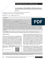 The Effect of Physiotherapy in Patients With Modified Radical Mastectomy