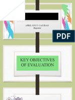 Key Objectives of Evaluation - 085257