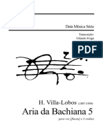 H. Villa-Lobos: Ária Da Bachianas 5, para Voz (Flauta) e 3 Violões