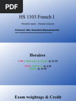 HS 1103 Classe 1 Introduction