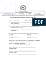 Week 2 - Place of Articulation Tasks