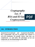 Lec-8 RSA and El Gamal