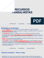 Estudar para OAB - 90 Dias - Processo Do Trabalho - Recursos Trabalhistas em Espécie