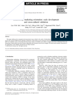 Article in Press: Relationship Marketing Orientation: Scale Development and Cross-Cultural Validation