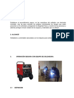 Procedimiento Operacion Maquina de Soldar