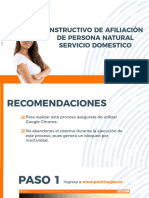 Instructivo de Afiliación de Persona Natural Servicio Domestico