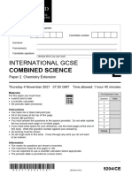 9204 Question Paper International Gcse Combined Science Chemistry Ext Nov21 PDF