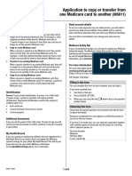 Application To Copy or Transfer From One Medicare Card To Another