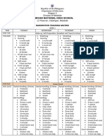 Badminton Training Matrix